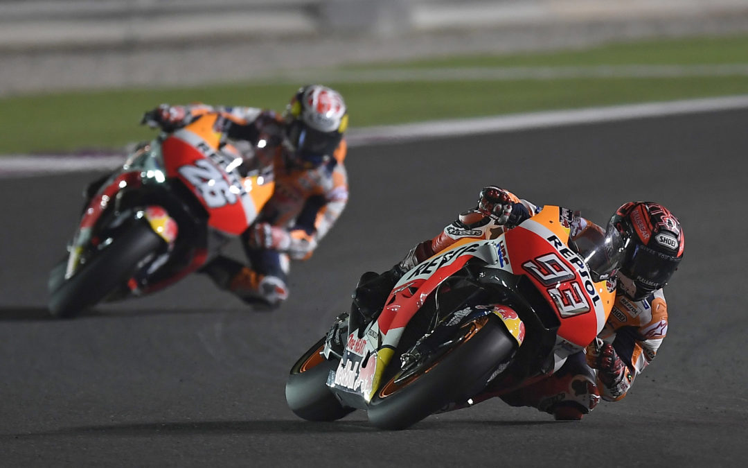 El equipo Repsol Honda inicia el último entrenamiento de la pretemporada