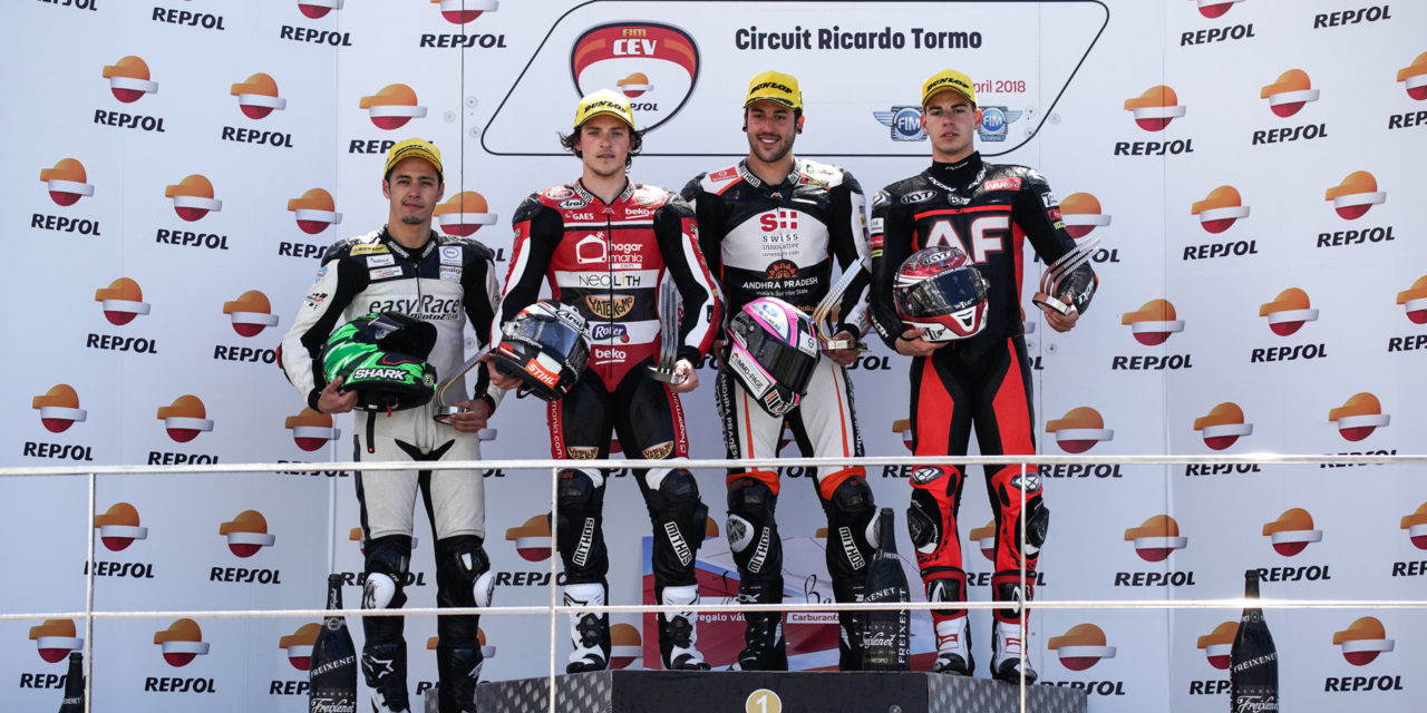 Doble podio para el easyRace Moto2 Team en Valencia