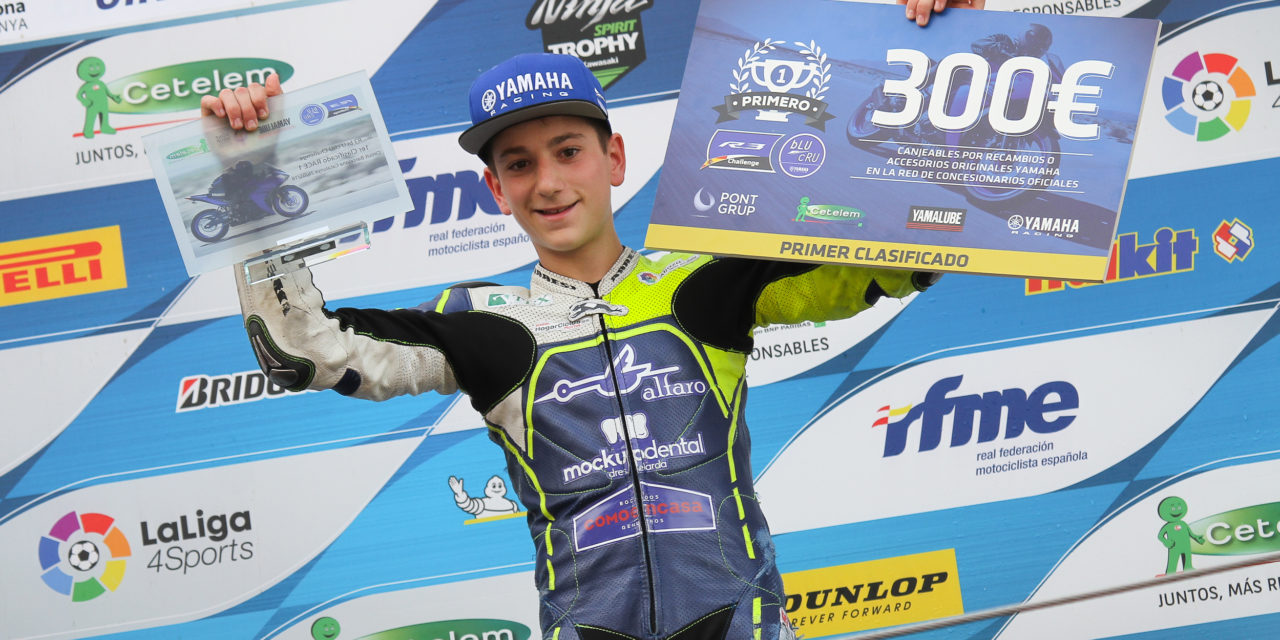 Unai Orradre y el Team Stratos vencen la primera carrera de la Yamaha R3 bLU cRU Challenge