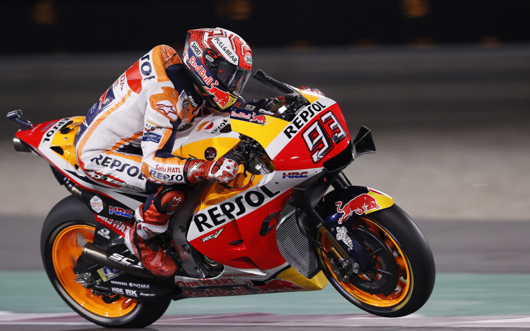 Primera fila de Marc Márquez en el arranque del Mundial 2019