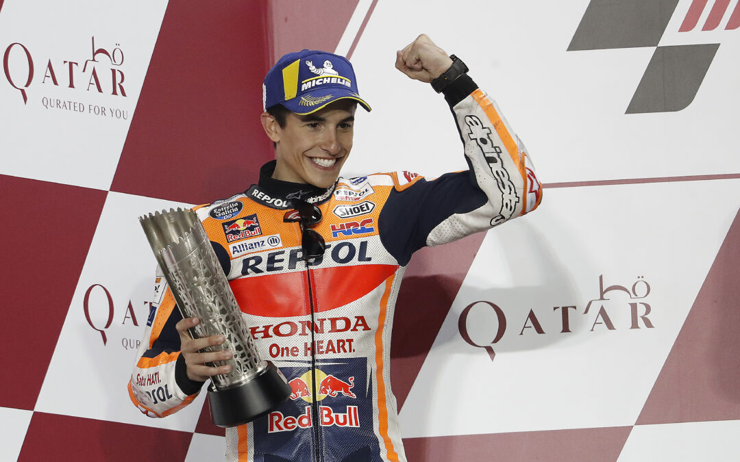 Marc Márquez inaugura el Mundial 2019 en el podio