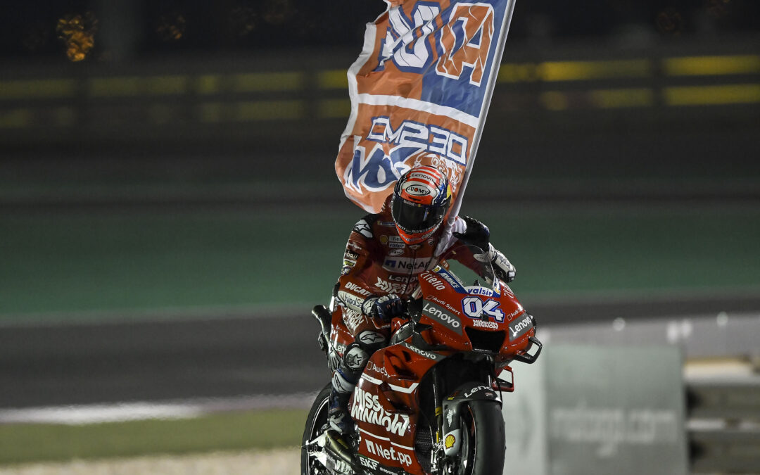 Espléndida victoria de Dovizioso en Losail con la Desmosedici GP del Mission Winnow Ducati