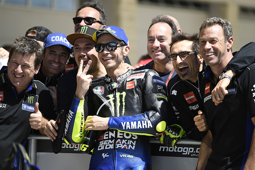 Brillante segunda plaza para Valentino Rossi en Circuito de Las Américas