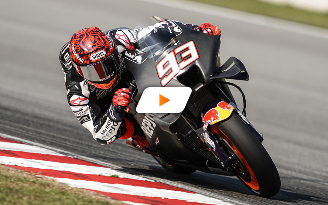 Marc Márquez y Pol Espargaró en acción en el primer día de test en Sepang