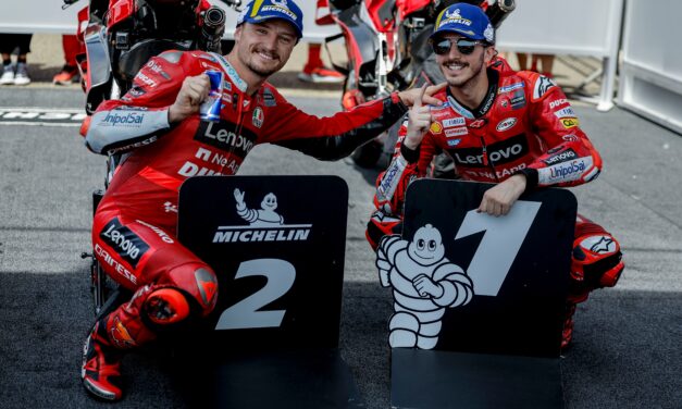 Doblete del Ducati Lenovo Team en la clasificación del GP de Francia. Bagnaia firma una pole position de récord por delante de Miller