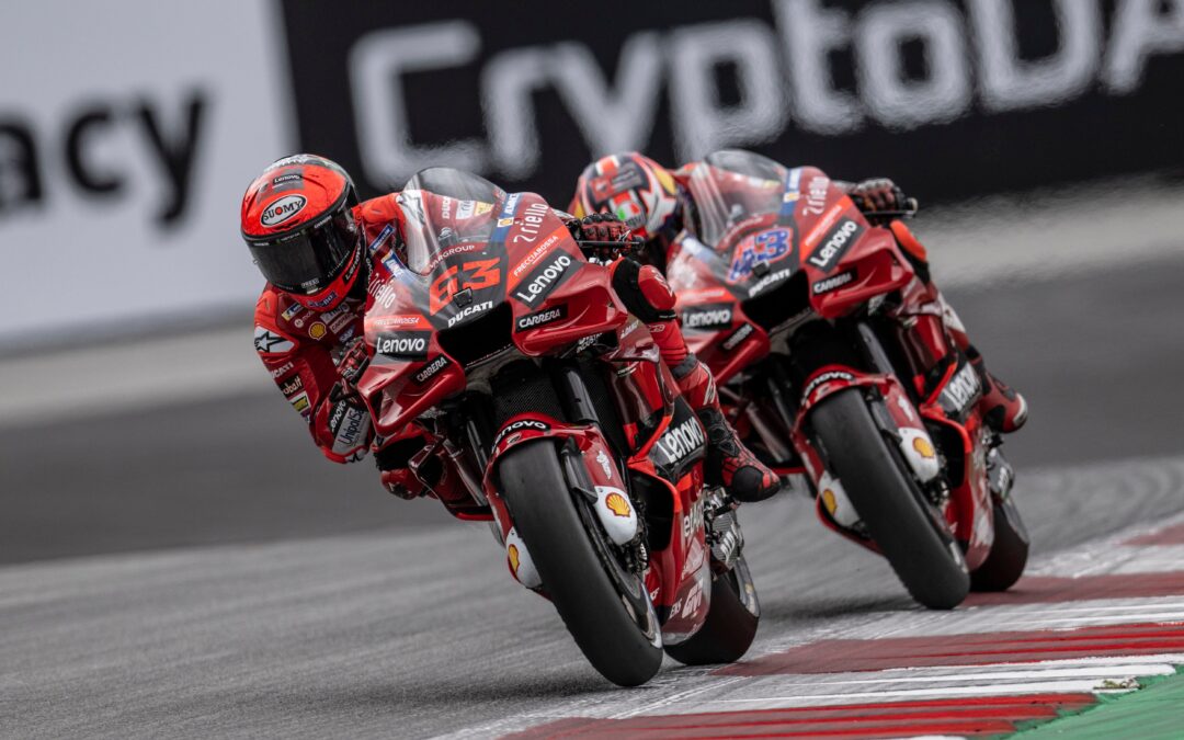 Bagnaia conquista en el Red Bull Ring su tercera victoria consecutiva del 2022. Podio también para Miller, tercero en el GP de Austria