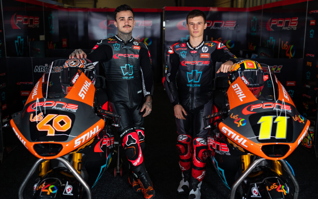 Wegow sale a pista con su equipo de Moto2, PONS WEGOW LOS40