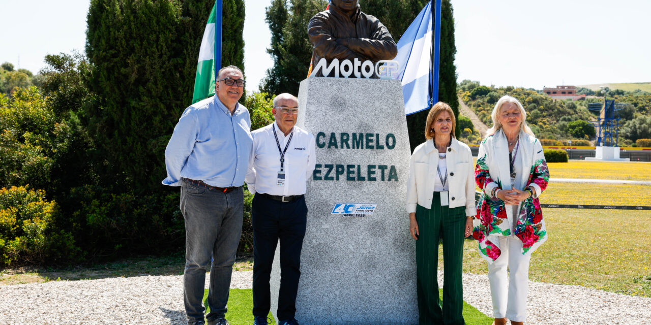 El Circuito de Jerez-Ángel Nieto rinde homenaje a Carmelo Ezpeleta con un busto en la curva 7