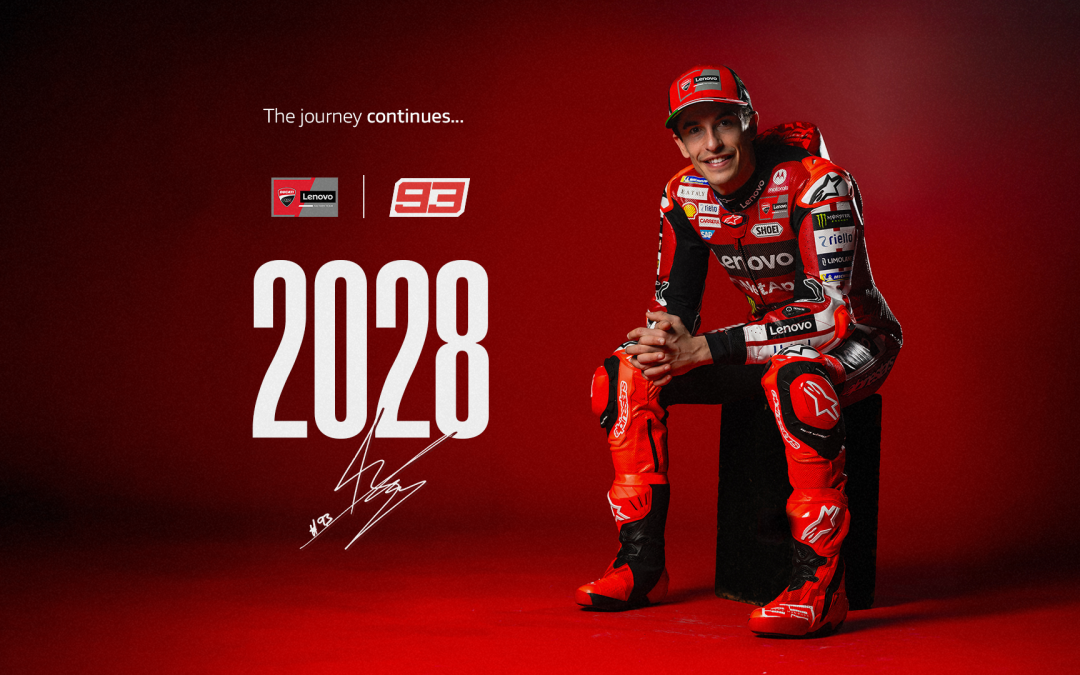 Útima hora: È ROSSO! Marc Márquez renueva con el Ducati Lenovo Team para las temporadas 2027 y 2028