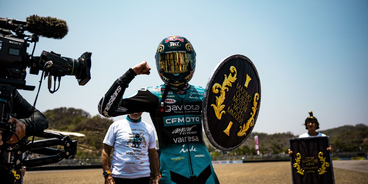 Décima victoria y titulo de  campeón del Mundo de Moto3 para Máximo Quiles